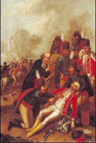 Sebesült huszártiszt kezelése (Német mester a XVIII. századból)